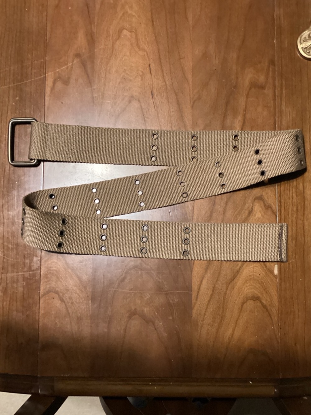 Tactical Web Belt in Khaki - Adjustable Military-Style Belt